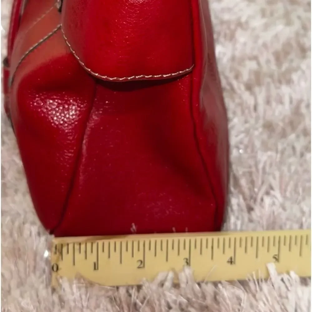 Pelle vintage red leather hobo